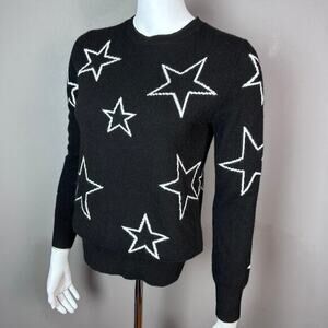 Autograph‎ sweater XS US 2 UK 6 cashmere black stars